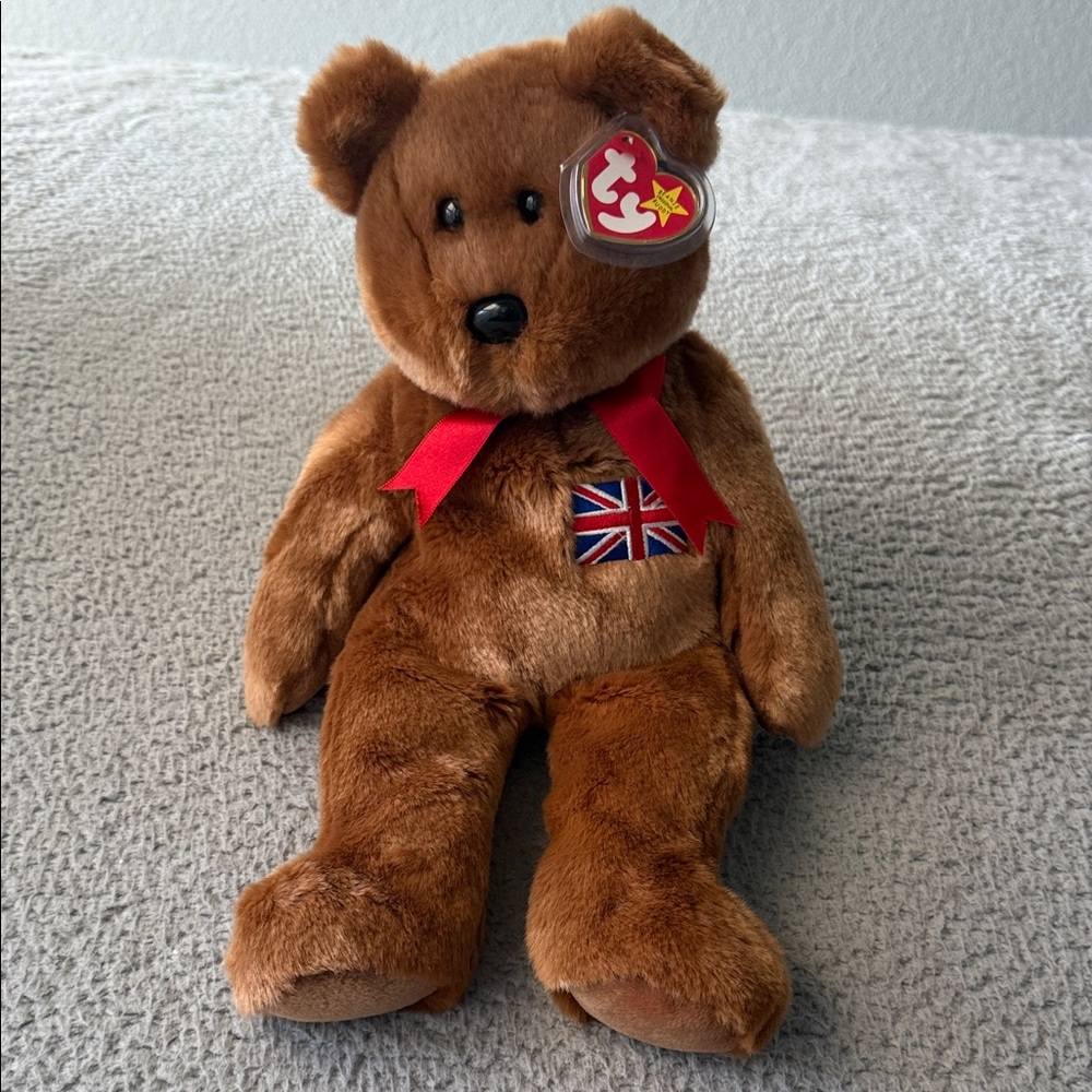 Ty Beanie Buddy -🇬🇧 BRITANNIA the Bear (UK Exclusive) 14” MINT